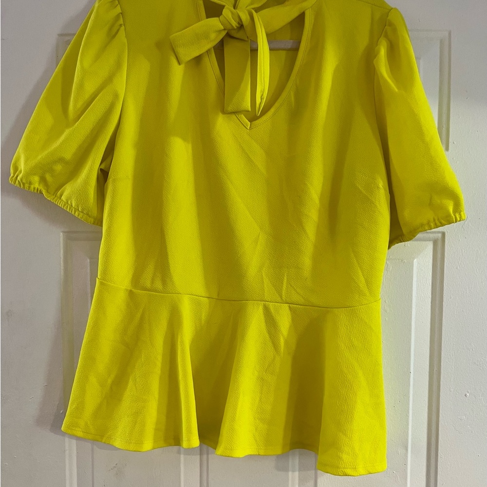 Yellow Bow Blouse